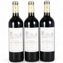Chateau Le Boscq 2009, St Estephe x 3 bottles. 90 points Wine Spectator. Bordeaux red wine.