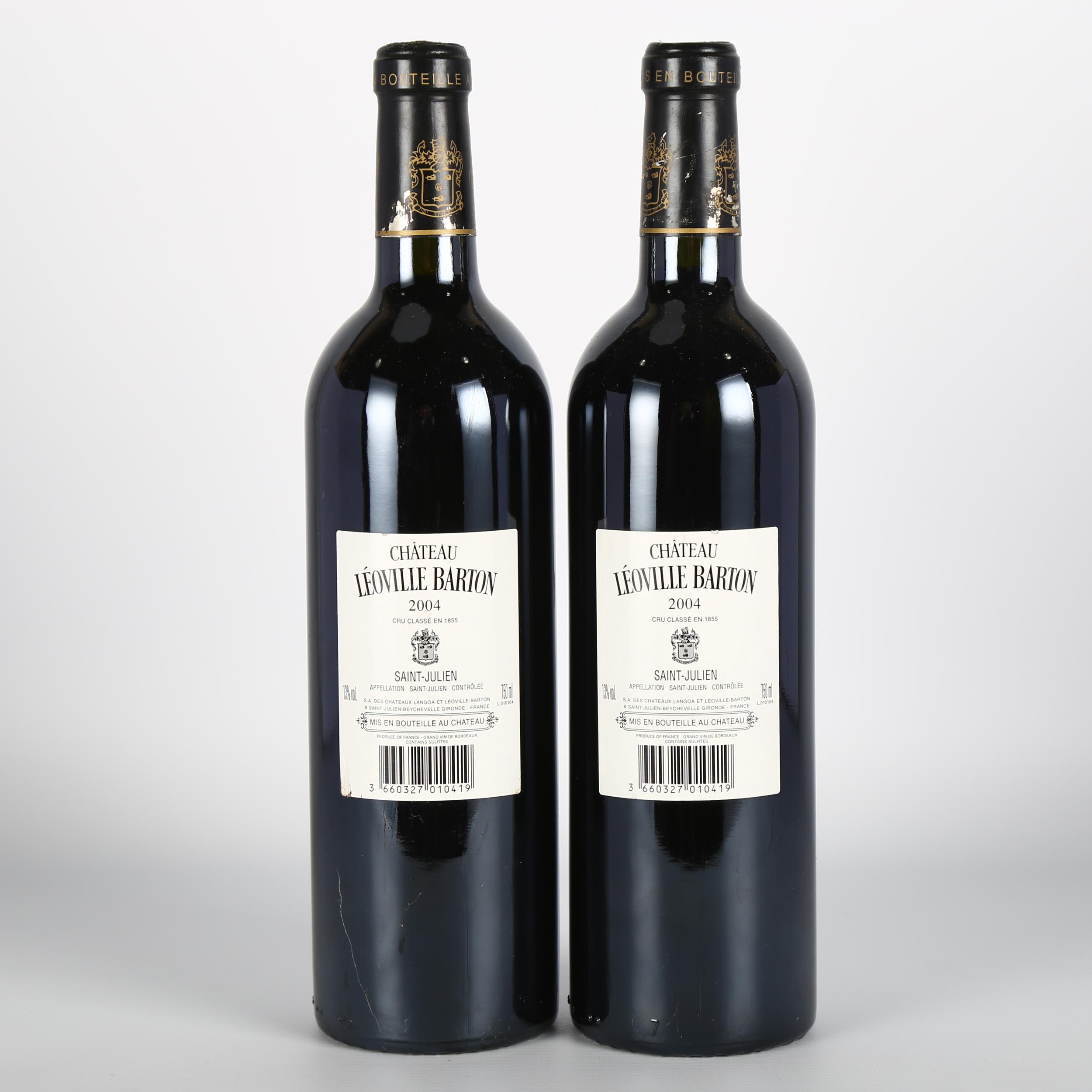 Chateau Leoville Barton 2004, St Julien x 2 bottles. 92+ points Wine Advocate. Bordeaux red wine. - Image 2 of 3