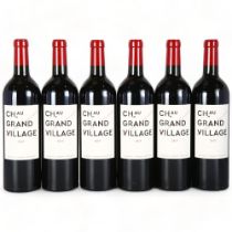 Chateau Grand Village 2019, Bordeaux Superieur x 1 case of 6 bottles. 93 points Wine Advocate.