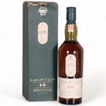 Lagavulin 16 Years Old Single Islay Malt Whisky, 1990s' presentation box, 70cl 43% Some damage to