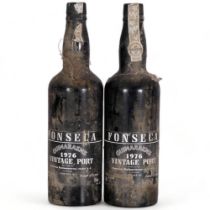 2 bottles Fonseca Guimaraens 1976 Vintage Port Some damage to top of one capsule