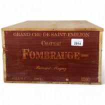 Chateau Fombrauge 2005, St Emilion Grand Cru x 1 case of 12 bottles. Unopened original wooden