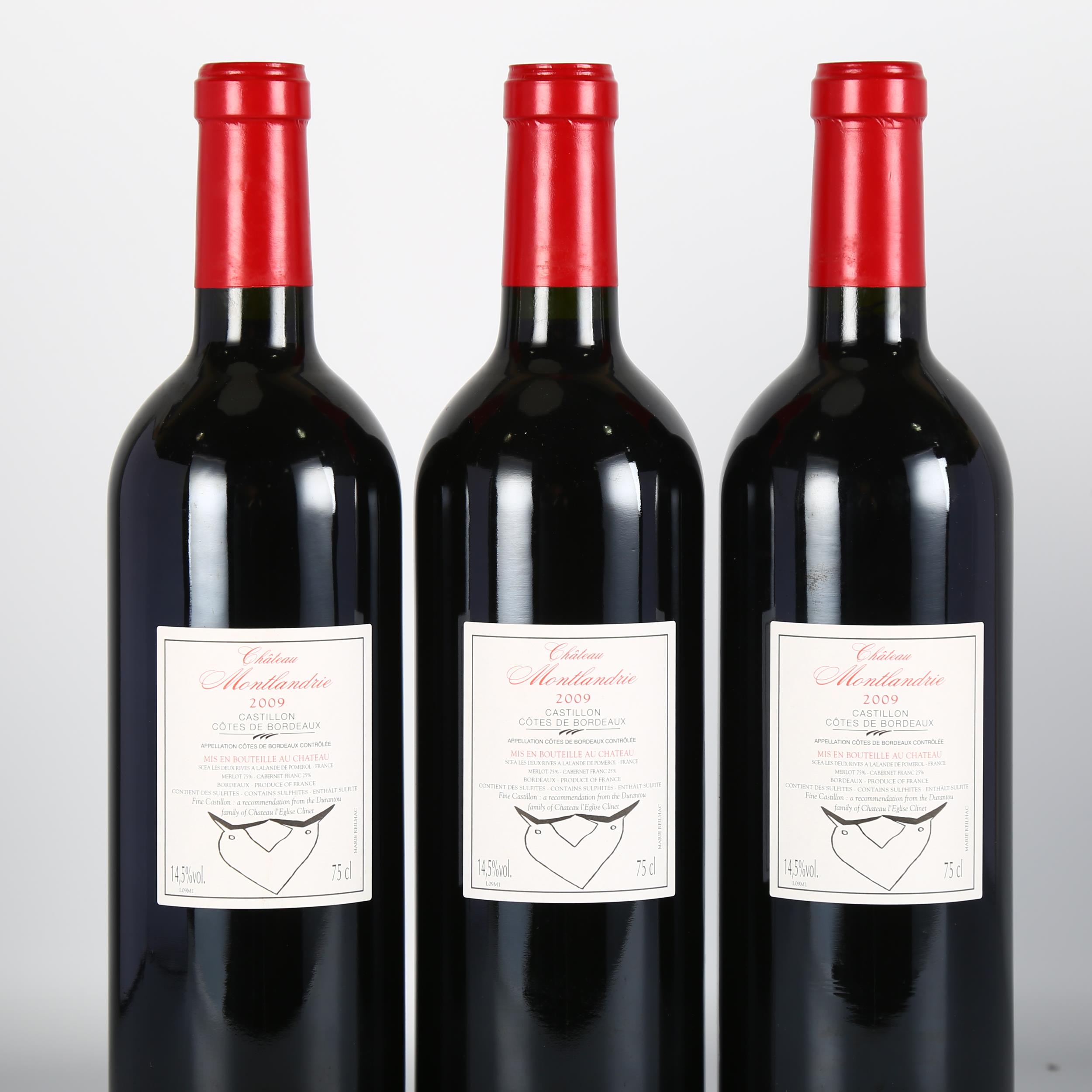 Chateau Montlandrie 2009, Castillon Cotes de Bordeaux x 3 bottles. 93 points Vinous. Bordeaux red - Image 3 of 3