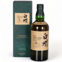 The Hakushu 18 Yr Old Single Malt Japanese Whisky, boxed, 43%, 70cl, boxed