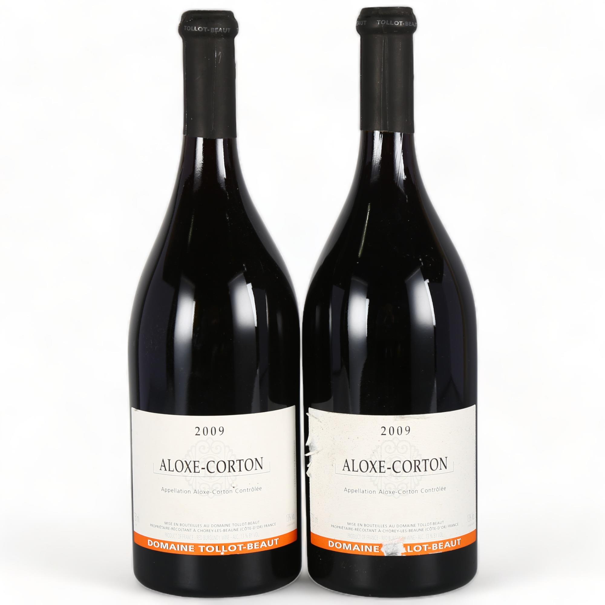 Aloxe-Corton 2009, Domaine Tollot-Beaut x 2 bottles. Burgundy red wine.