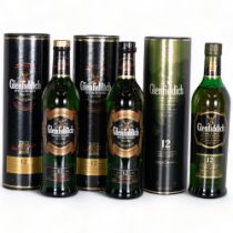 Glenfiddich 12 Years Old, Single Malt Scotch Whisky, 2 Special Reserve, all 70cl 40%, 3 bottles