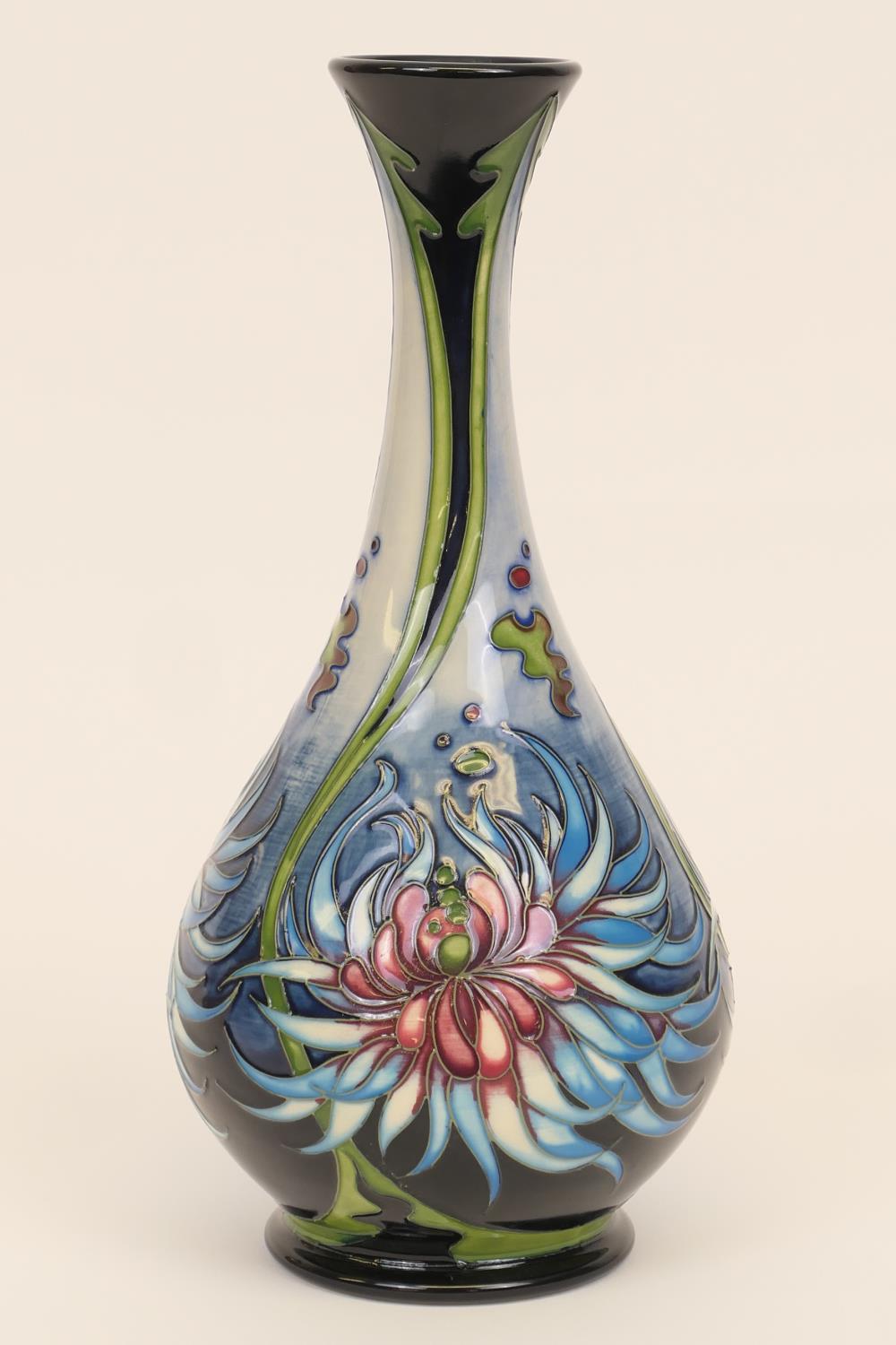 Moorcroft Blue Sea Anemone baluster vase, circa 2008, designed by Rachel Bishop, height 32cm