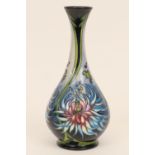 Moorcroft Blue Sea Anemone baluster vase, circa 2008, designed by Rachel Bishop, height 32cm