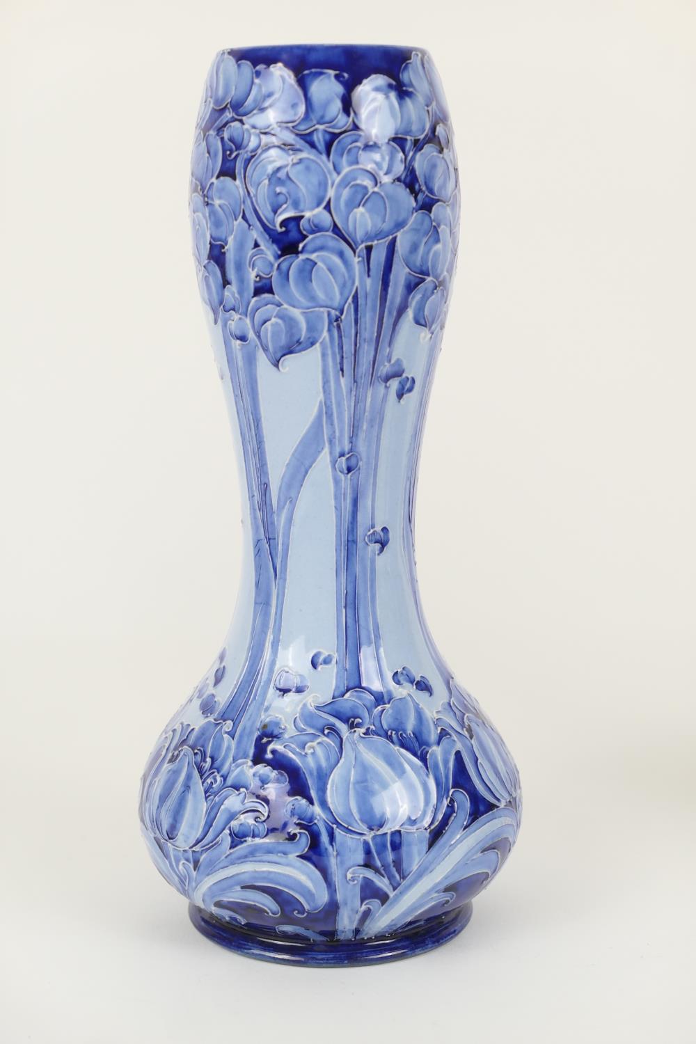 William Moorcroft for Macintyre, Florian vase, circa 1900, slender waisted form decorated with