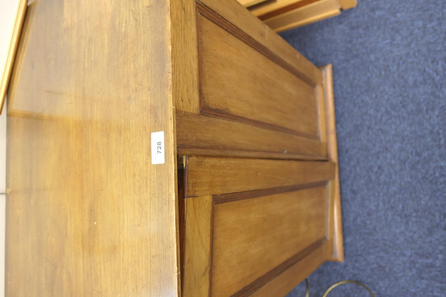Edwardian mahogany cutlery chest, having two recessed panel doors opening to five graduating drawers - Image 3 of 9