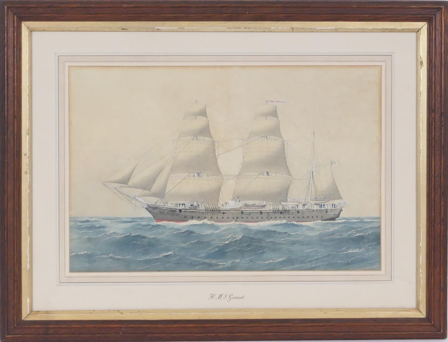 English Maritime School, Portrait of HMS Gannet, a Victorian Royal Navy sloop built 1878,