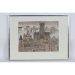 Valerie Thornton (1931-1991), St. David's, Pembrokeshire, limited edition lithograph, numbered 64/