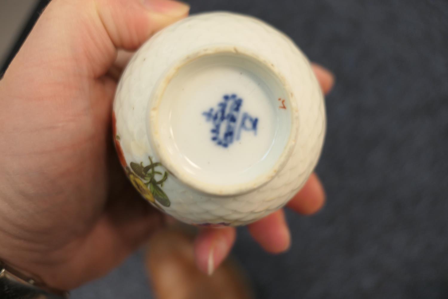 Quantity of Ludwigsburg porcelain tea wares, decorated throughout with Deutsche Blumen against a - Image 7 of 7