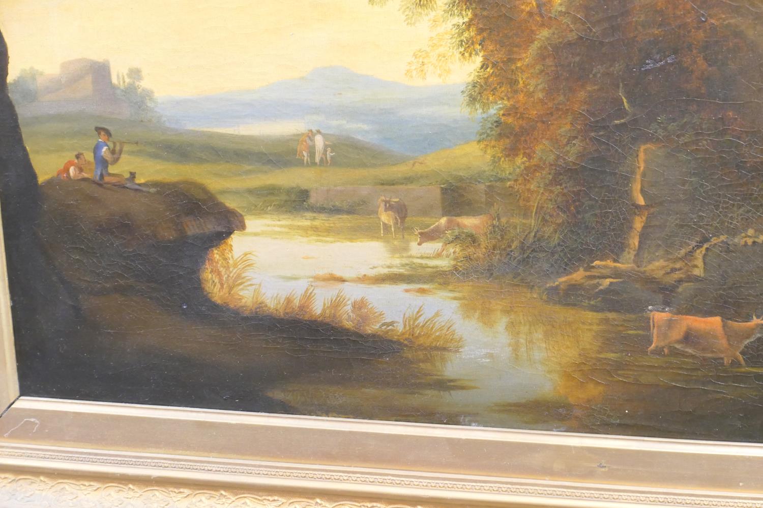 English School (early 19th Century), Italianate capriccio landscape, oil on canvas, 66cm x 85cm - Image 3 of 11