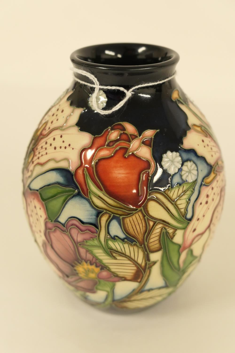 Moorcroft trial ovoid vase, circa 2011, designed by Kerry Goodwin, decorated with a scrolling - Image 2 of 4