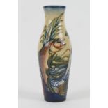 Moorcroft rainbow trout slender baluster vase, circa 1998 (second quality), height 25.5cm (NB: