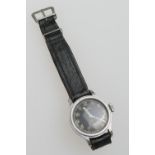 Longines German military issue gent's stainless steel wristwatch, circa 1942, 26mm matte dial with