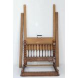 Victorian mahogany half tester single bed, moulded canopy over a base with spindle turned and