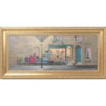 Deborah Jones (1921-2012), L & H Fosgrove, Antiques, oil on board, signed, 30cm x 76cm Provenance: