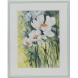 Judi Trevorrow (Contemporary), White peonies, watercolour, signed, 70cm x 52cm (NB: Condition is NOT