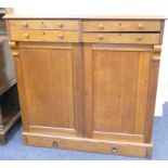 Victorian oak collector's cabinet
