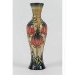 Moorcroft wild poppies vase, circa 1997, of inverted baluster form with a trumpet neck, limited