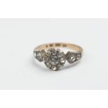 9ct gold paste set dress ring (in part Victorian and later banded), size M, gross weight approx. 2.