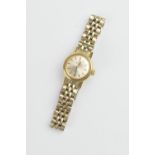 Omega de Ville lady's gold plated automatic wristwatch, 15mm champagne coloured dial with baton