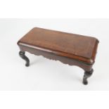 Dutch walnut apprentice piece table or stand, 18th or 19th Century, rectangular top, cross banded