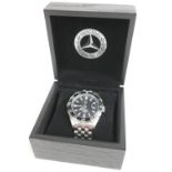 Mercedes Benz gent's stainless steel diver's wristwatch, quartz movement, waterproof to 100m, the