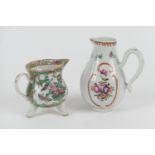 Chinese famille rose cream jug, Qianlong (1736 - 1795), decorated with floral sprays, height 12.5cm;