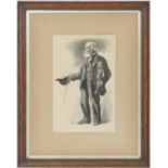 W Emmanuel Jones, a number of works by the artist including a watercolour of an old fiddle player,