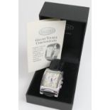 Dalvey Grand Tourer gent's stainless steel chronograph wristwatch, quartz movement, tonneau case, on