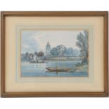 John Cleveley (1747-86), Chelsea from the river, watercolour, 17cm x 24cm Provenance: According to a