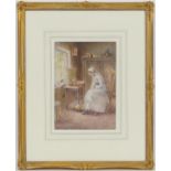 Carlton Alfred Smith (1853-1946), Little orphan, watercolour, signed, 29cm x 20cm (NB: Condition