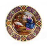 Royal Vienna plate, second half 19th Century, the centre finely decorated with Horus and Genius,