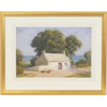 Arthur Claude Strachan (1865-c.1938), Crofter's cottage, watercolour, signed, 35cm x 51cm (NB: