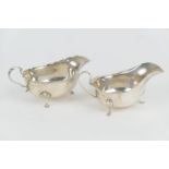 Two George V silver sauceboats, Birmingham 1930, gross weight approx. 188g (NB: Condition is NOT