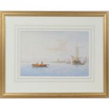 George Stanfield Walters (1838-1924), Fishermen on the Venice lagoon, watercolour, signed, 30cm x