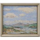 Hilda Lovel Mack (active late 20th Century), Skye from Kishorn, oil on canvas, signed, inscribed