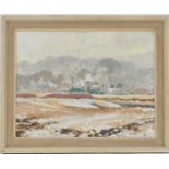 Eddie Scott Jones (20th Century), The first snowfall, oil on board, signed, 34cm x 43cm (NB: