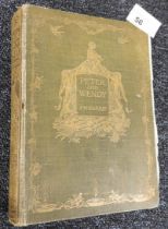 J M Barrie 'Peter & Wendy' 1st Edition, gilt tooled green cloth binding, published by Hodder &