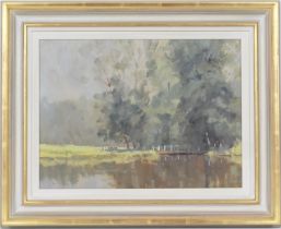 James Longueville (b.1942), 'Dymmocks Mill, Summer', oil on board, signed, 29cm x 39cm Provenance: