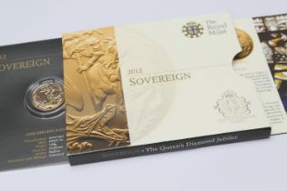 2012 Queen Elizabeth II Diamond Jubilee United Kingdom sovereign (Royal Mint Bullion), original