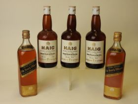 Johnnie Walker Black Label, blended Scotch whisky (2 bts); also Haig Gold Label, blended Scotch