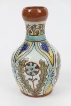 Carlo Manzoni, Granville Pottery, small vase, decorated with an incised design of stylised flowers