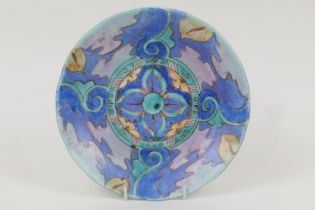 Clarice Cliff Inspiration Persian circular dish, circa 1930-31, finished in blues, purples, greens