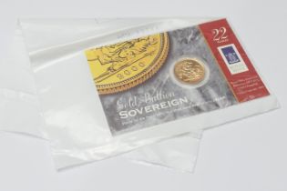 Millennium 2000 United Kingdom sovereign (Royal Mint Bullion), original packaging, weight 7.98g (