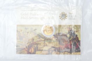 2008 United Kingdom half sovereign (Royal Mint Bullion), original packaging, weight 3.99g (Please