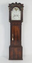 Samuel Collier, Eccles, a mahogany eight day longcase clock, circa 1770, the hood with verre